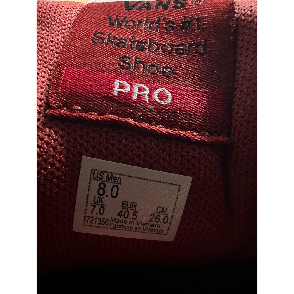 Vans AVE Pro Burgundy Suede Skate Shoes Mens Size 8 Skateboarding Sneakers - Picture 4 of 14
